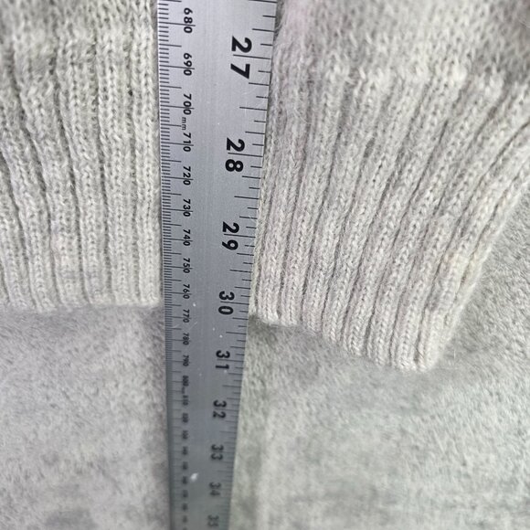 Womens Gap Green & Gray Colorblock Mohair Blend Sweater Long Sleeve Size M - Picture 6 of 7